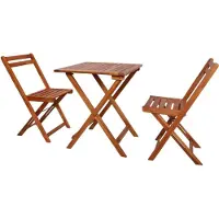 vidaXL Mobilier de bistro pliable 3 pcs Bois d'acacia solide44015