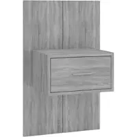 vidaXL Table de chevet murale Sonoma gris