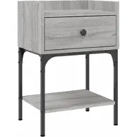 vidaXL Table de chevet sonoma gris 40,5x31x60 cm bois d'ingénierie