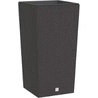 vidaXL Jardinière et intérieur amovible marron 21 /49 L rotin PP