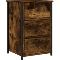 vidaXL Table De Chevet Chêne Fumé 40x36x60 Cm Bois D'ingénierie