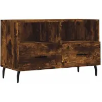 vidaXL Armoire TV chêne fumé 80x36x50 cm Bois composite