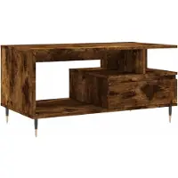 vidaXL Table basse chêne fumé 90x49x45 cm bois composite