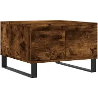 vidaXL Table basse chêne fumé 55x55x36,5 cm Bois composite