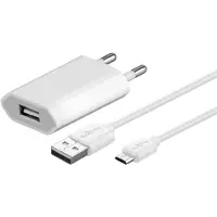 Goobay Kit de charge Micro USB 1 A Adaptateur secteur avec câble Micro USB blanc 1 m (1 Softpack)