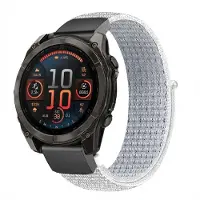 IMoshion Bracelet QuickFit en nylon - Connexion Garmin 22 mm - Taille L/XL - Blanc