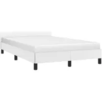 vidaXL Cadre de lit sans matelas blanc 120x190 cm similicuir