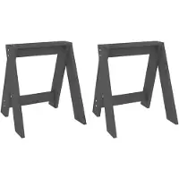 vidaXL Tabouret 2 pcs. Gris 40x40x45 cm Pin massif