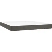 vidaXL Matelas à poches, Gris foncé, 160X210X20 Cm, velours Lumarko