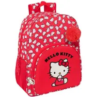 Hello Kitty Sac à dos scolaire Iconic Blanc Rouge 33 x 42 x 14 cm