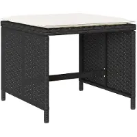 vidaXL Ensemble de jardin 13 pièces avec coussins Noir Poly Rattan