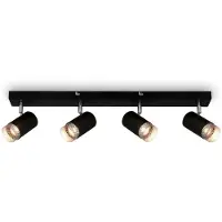 Briloner Spot, noir-chrome mat, excl. 4xGU10/max.9W