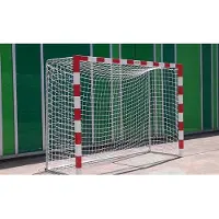 Softee Ensemble de buts de handball-futsal en aluminium mobiles 80x80mm avec base en tube rond