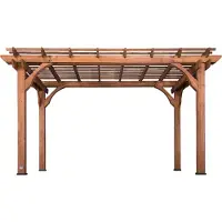 Backyard Discovery Pergola En Bois 305 X 426 Cm | Abri De Terrasse Autoportant Pour Le Jardin | Tonnelle Extérieur - Pavillon De Jardin / Résistant