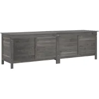 vidaXL Coffre de jardin Anthracite 198,5x50x56,5 cm Sapin massif
