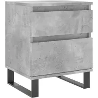 vidaXL Table de chevet gris béton 40x35x50 cm bois d’ingénierie