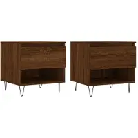 vidaXL Tables basses 2 pcs. Brun imitation chêne 50x46x50 cm bois composite