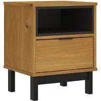 vidaXL Table De Chevet Flam 40x35x50 Cm Bois De Pin Massif