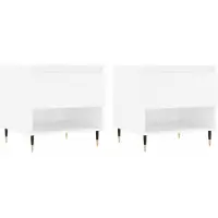 vidaXL Tables basses 2 pcs. Blanc 50x46x50 cm Bois composite