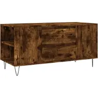 vidaXL Table basse chêne fumé 102x44,5x50 cm Bois composite