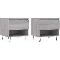 vidaXL Tables basses 2 pcs. Gris Sonoma 50x46x50 cm Bois composite