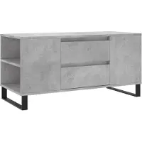 vidaXL Table basse gris béton 102x44,5x50 cm Bois composite