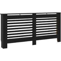 vidaXL Habillage de radiateur noir 172x19x81,5 cm MDF