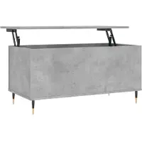 vidaXL Table basse gris béton 90x44,5x45 cm Bois composite