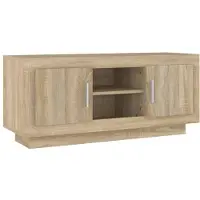 vidaXL Armoire TV Chêne Sonoma 102x35x45 cm Bois composite