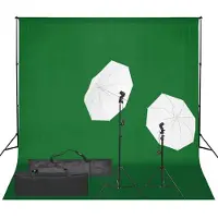 vidaXL Kit studio photo avec éclairage et arrière-plan