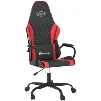 vidaXL Chaise de jeu noir et rouge similicuir