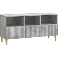 vidaXL Meuble TV 102 x 34,5 x 50 cm, gris béton, aggloméré