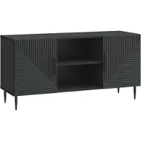 vidaXL Meuble TV noir 102 x 34,5 x 50 cm en aggloméré
