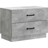 vidaXL Cabinet de chevet avec tiroir Gris béton 62 x 34,5 x 44,5 cm