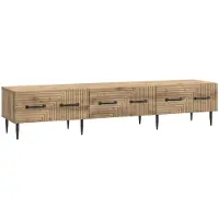 vidaXL Meuble TV 147 x 34,5 x 30 cm en aggloméré chêne Artisan