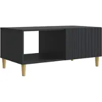 vidaXL Table basse noire 90 x 50 x 40 cm en aggloméré