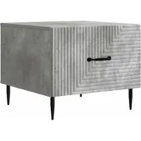 vidaXL Table basse gris béton 49 x 50 x 40 cm en aggloméré