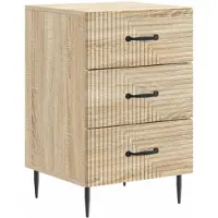 vidaXL Cabinet de chevet avec tiroir Chêne Sonoma 43 x 41 x 66,5 cm