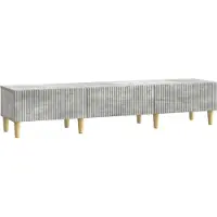 vidaXL Meuble TV , gris béton, 147 x 34,5 x 30 cm, aggloméré