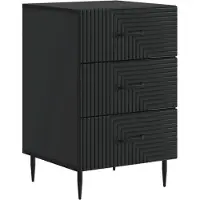 vidaXL Cabinet de chevet Noir 43 x 41 x 66,5 cm Bois d'ingénierie