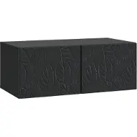 vidaXL Meuble TV mural 98 x 41 x 30 cm Noir Panneau de particules
