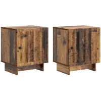vidaXL Cabinet de chevet 2 pcs Bois ancien 43 x 34,5 x 50 cm