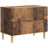 vidaXL Table de chevet Bois ancien 62 x 34,5 x 48 cm Bois d'ingénierie