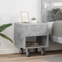 vidaXL Table de chevet 2 pcs Gris béton 40,5 x 40 x 48 cm