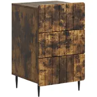 vidaXL Cabinet de chevet Chêne fumé 43 x 41 x 68 cm Bois d'ingénierie