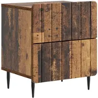vidaXL Cabinet de chevet avec tiroir Bois ancien 43 x 34,5 x 49,5 cm