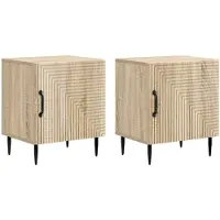 vidaXL Cabinet de chevet 2 pcs Chêne Sonoma 43 x 34,5 x 50 cm