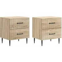 vidaXL Cabinet de chevet 2 pcs Chêne Sonoma 43 x 34,5 x 47,5 cm