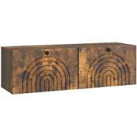 vidaXL Meuble TV mural en chêne fumé 98 x 31 x 30 cm