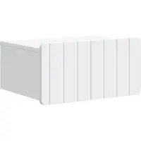 vidaXL Cabinet de chevet mural avec tiroir Blanc 49 x 34,5 x 24 cm